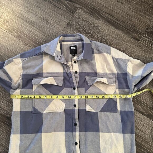 Dr. Denim Nathalie Shirt in Slate Blue Check - Picture 8 of 10